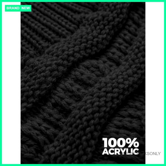 Chunky Cable Knit Slouchy Beanie Winter Hat Warm Stretch Fit One Size - Picture 5 of 7